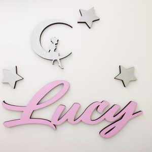Personalised Name Sign-Moon Girl Design