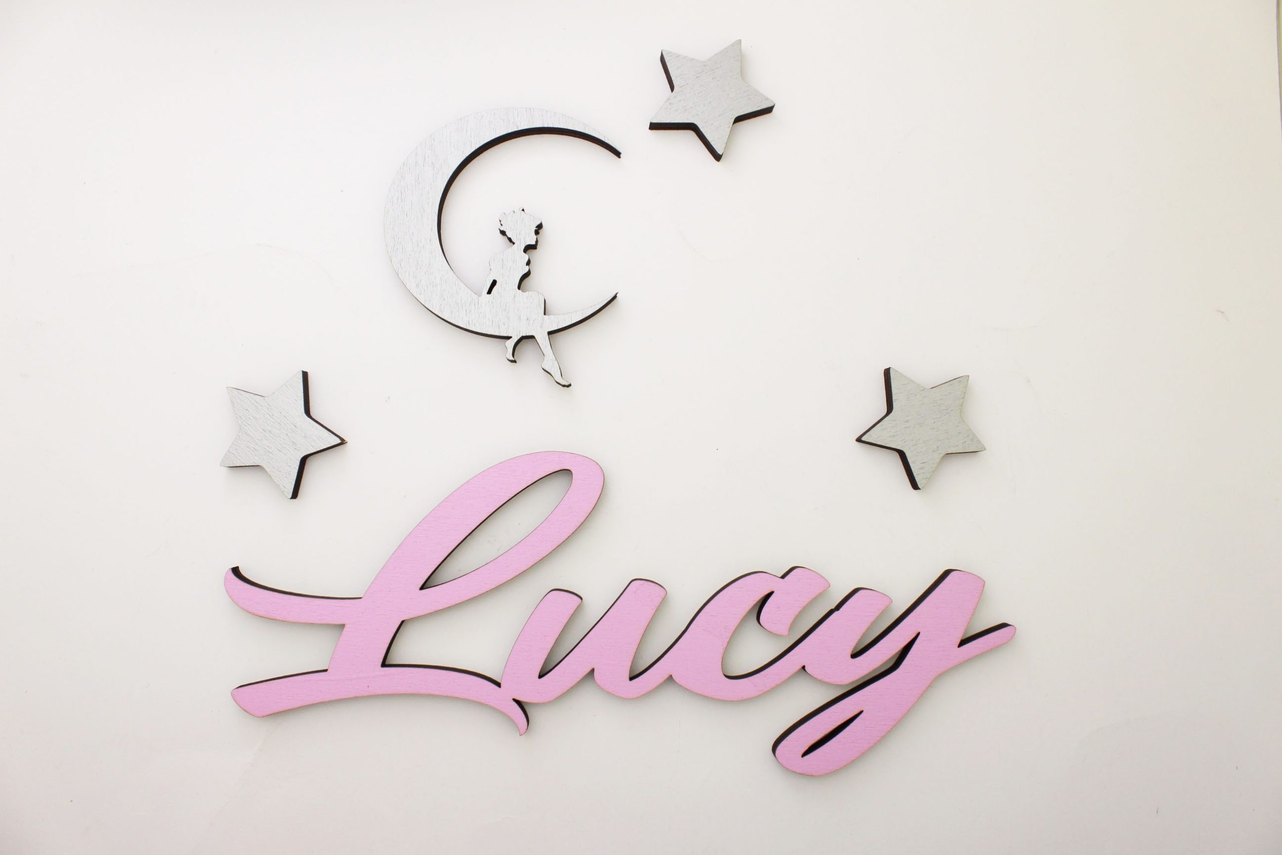 Personalised Name Sign-Moon Girl Design