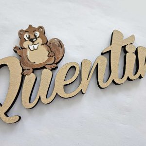 Bespoke Personalised Wooden Name Sign – Hand-Painted Design