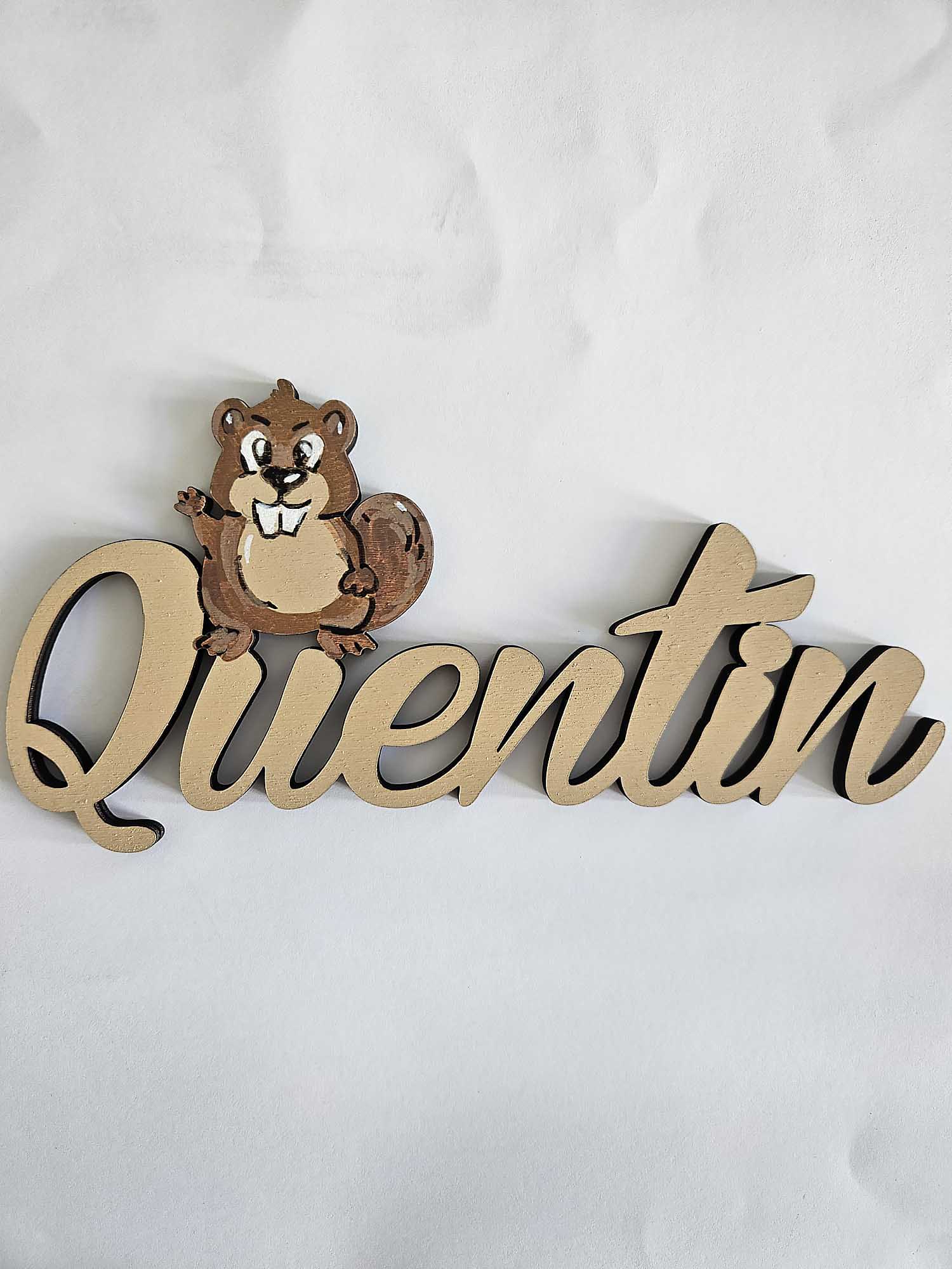 Bespoke Personalised Wooden Name Sign – Hand-Painted Design - Image 2