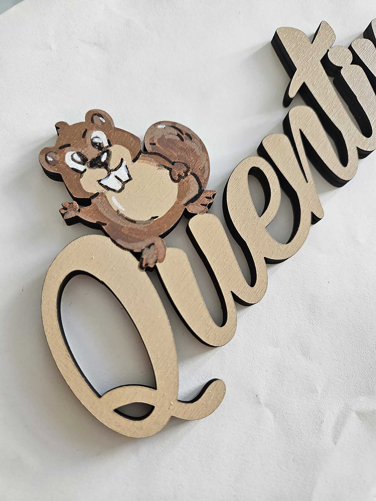 Bespoke Personalised Wooden Name Sign – Hand-Painted Design - Image 3